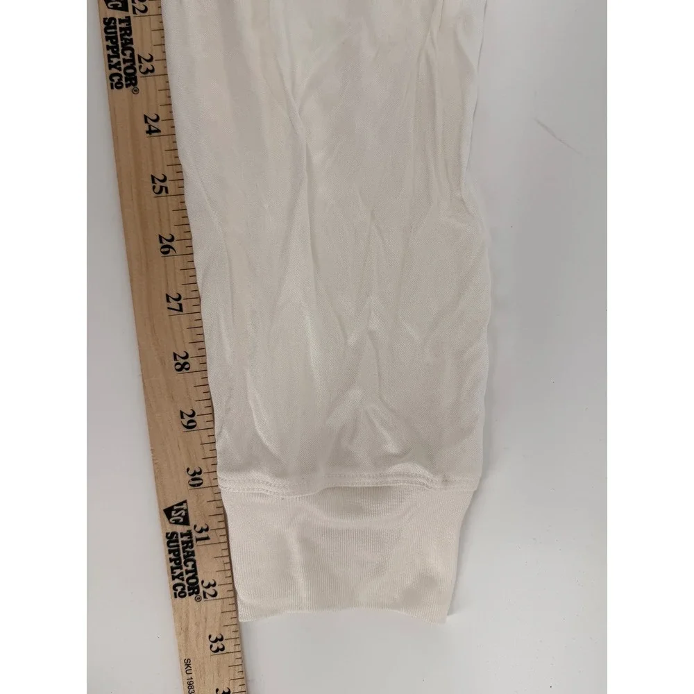 Cabelas Mens Large White 100% Silk Thermal Long Johns Base Layer Pants KS102-T